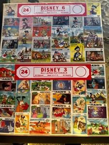 LOT of Disney Vintage Stamps #3 & #6 AND Art of Disney Vintage USPS .37 Stamps