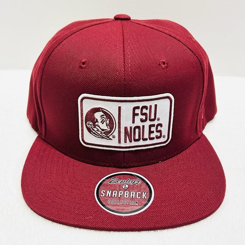 Zephyr Florida State Seminoles Noles Flat Hat Cap Snapback Adjustable Red NCAA - Picture 2 of 5