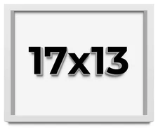 17x13 Shadow Box Frame White | 1 Inches Deep Real Wood Contemporary Shadowbox Di