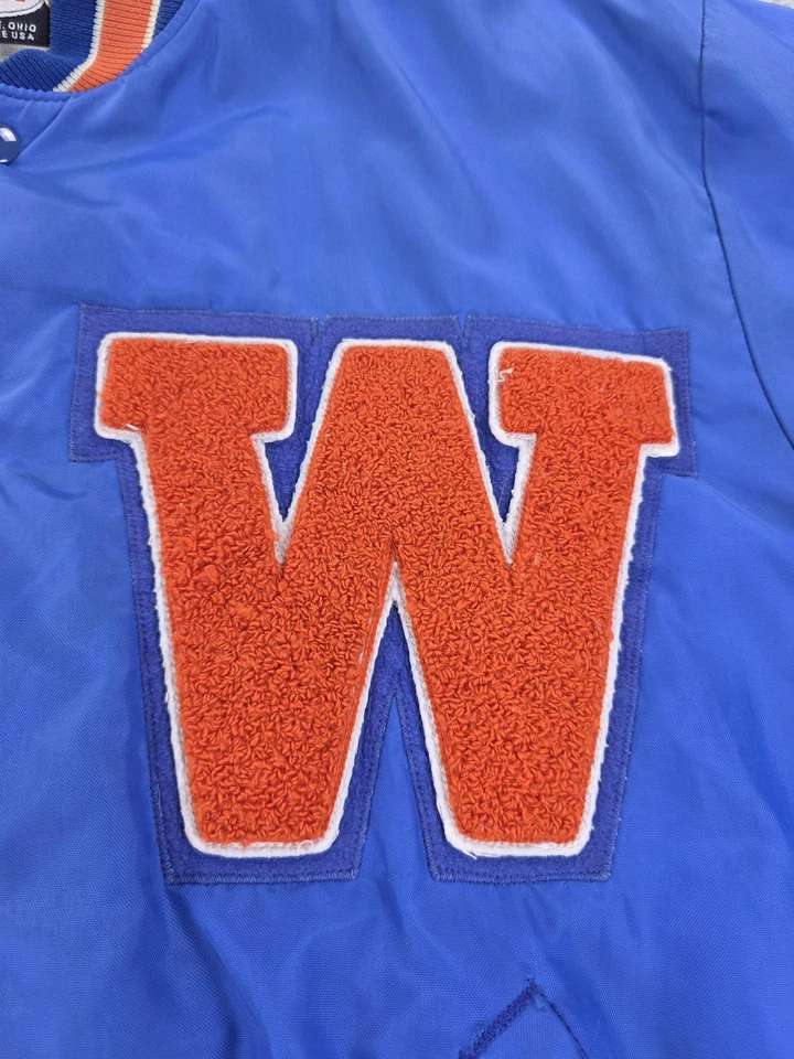 92-93 State 1A Final Four Neff Jacket Sz XL Wymore Wildcats Varsity Bomber USA - Image 3 of 4