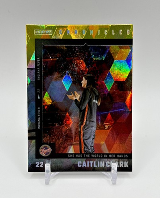 #ad #ad 2025 Panini Caitlin Clark Chronicled Yellow Cubic Parallel #57 $19.99