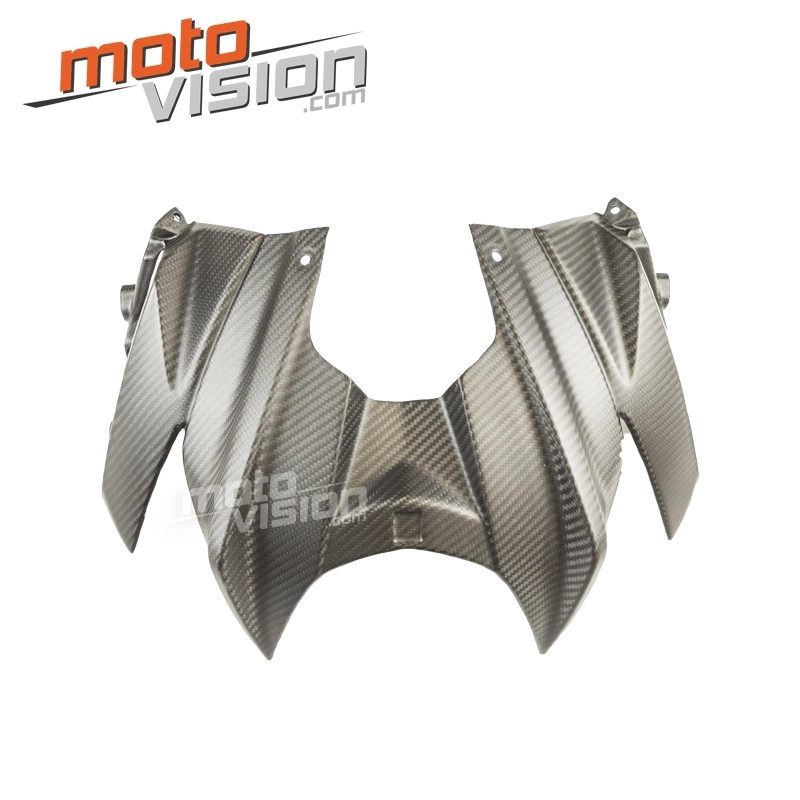 Cache réservoir carbone pour Suzuki GSX-S 750 de 2017 à 2022 finition mat trame sergé
