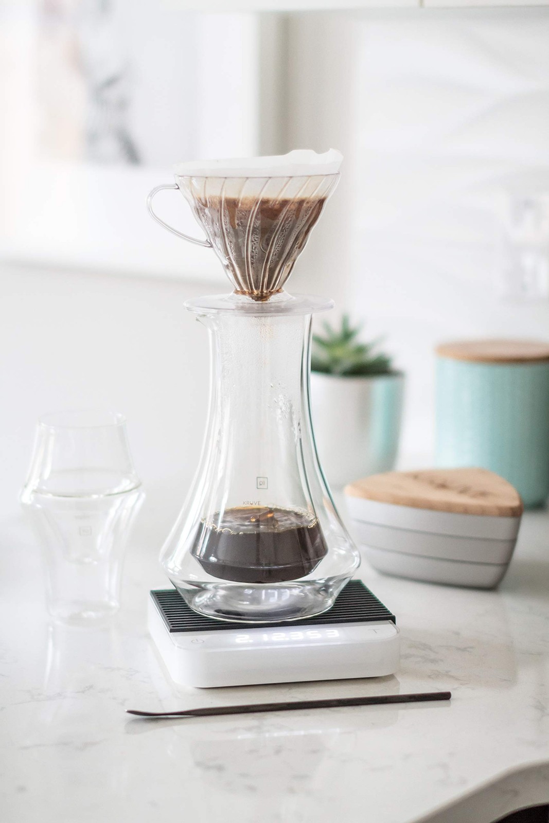 KRUVE EVOKE Coffee Carafe 20oz Double Wall Glass Keeps Coffee Hot Perfect for...