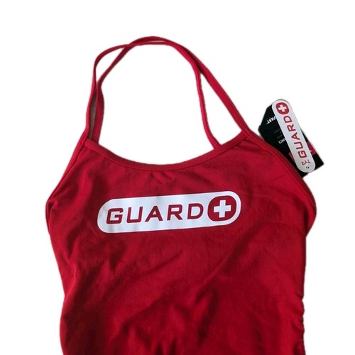 Sz 32 TYR Life Guard CrosscutFit Tieback Red 300+ Hour Durafast 1-Piece Swimsuit - Picture 2 of 4