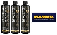 3 x MANNOL Synthetic Brake Fluid DOT-4 3002 450ml 8.88 per litre