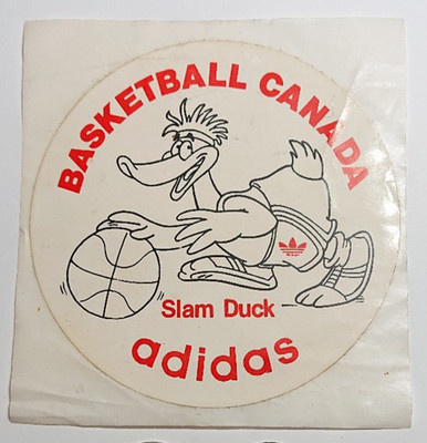 Vintage Adidas Basketball Canada Slam Duck Decal Sticker