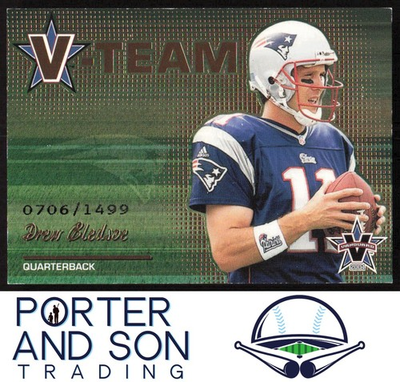 #ad #ad Drew Bledsoe # 1499 V Team 2001 Pacific Vanguard #16 New England Patriots $2.49
