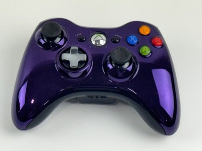 OEM Original Microsoft Xbox 360 Controller Chrome Series Purple Metallic Tested