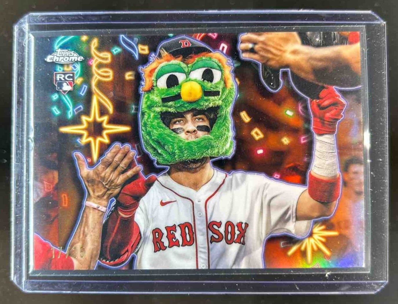 2025 Topps Chrome Update Marcelo Mayer Celebracion RC Orange Refractor #/25