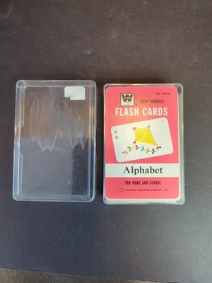 Vintage 1962 Whitman Alphabet Phonics Flash Cards Letters  - Very Good Condition