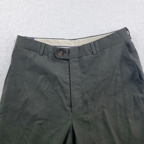 Ralph Ralph Lauren mens 30x30 Olive Green 100% wool dress pants flat - Picture 11 of 24