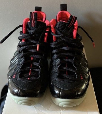Nike Air Foamposite Pro Prm Yeezy, Black And Crimson Size 11