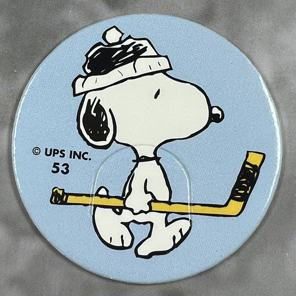 Peanuts POG Milkcap Vintage 90's Retro UPS Inc. #53 Snoopy Hockey