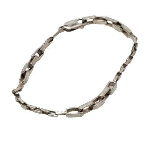 Y0719 Gucci Tom Ford Bracciale Catena Quadrata Argento Sterling Gioielli Donna Nuovo
