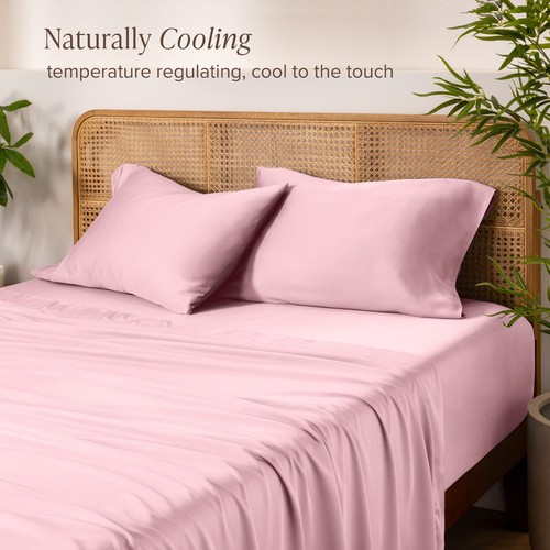 Bare Home 100% Rayon Made from Bamboo Sheet Set Deep Pocket Breathable Sheets - Picture 81 of 126