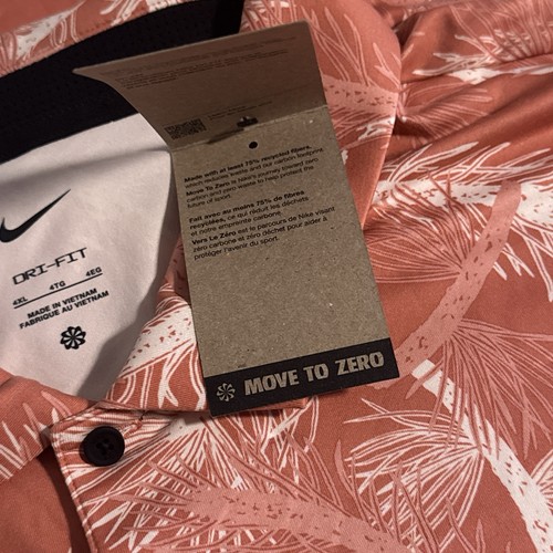 NEW Nike Tour Men's Size 4XL Dri-Fit Light Madder Root Pine Print Golf Polo - Picture 5 of 8