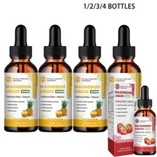 Magnesium Liquid Drops, Magnesium Glycinate,Improve Sleep,Anxiety 1/2/3/4Packs