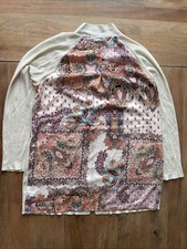 Johnny Was Cardigan Womens Small Silk/Cashmere Paisley Boho Button Front Sweater