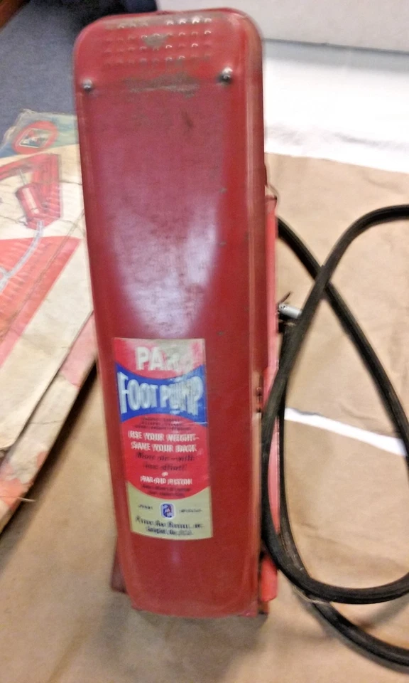 Peters & Russel Inc. de colección Bomba de aire de pie de metal PAR con caja - Funciona Foto 2 de 4