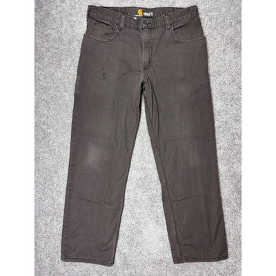 Carhartt Mens Relaxed Fit Canvas Work Pants Shadow Grey 36x30 102517-909