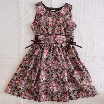 Axes Femme POETIQUE Floral Rose Ribbon Dress Japanese Fashion Classic Lolita M