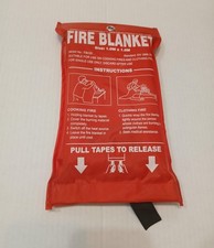 Fire Blanket Safety Red 1.0m X 1.0m FB430 Kit...
