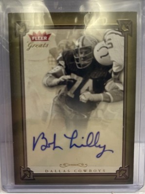 2004 Fleer Greats - Bob Lilly Auto #GBA-BL Auto ++++PLUS 5 More Green/500 Greats