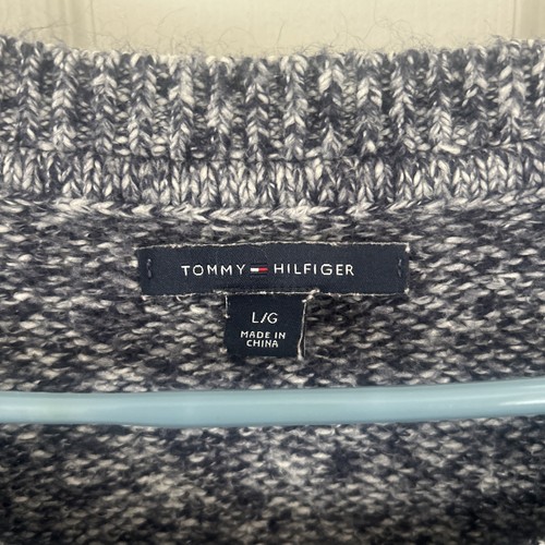 DAMENPULLOVER MARINEBLAU & WEISS LANGARM - VON: TOMMY HILFIGER - GRÖSSE: LARGE - Bild 2 von 4