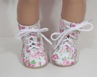 Floral Blossom LaceUp Lace Up Boots Doll Shoes For 18" American Girl (Debs)