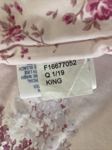 Simply Shabby Chic King Comforter Pink Blush Bouquet Cotton Rachel Ashwell - Picture 8 of 8