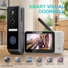 Smart Video Camera Door Bell Wireless Security Doorbell Intercom 4.3inch Monitor