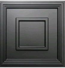 PVC Drop Ceiling Tiles,Glue Up Plastic Panel,24x24in,48 sq.ft (12Pcs)