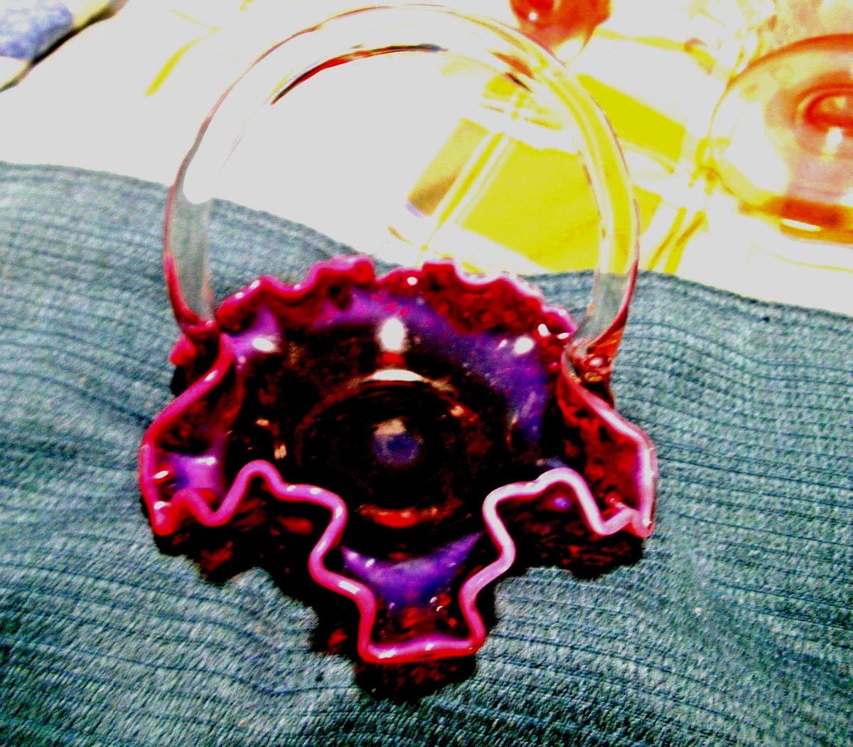 幻！Antique　50's　Fentonプラムオパールセント　ゴブレットUSA 幻！Antique 50's Fentonプラムオパールセント ゴブレットUSA 幻