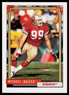 Michael Walter, 1992 Topps, #7, San Francisco 49ers,