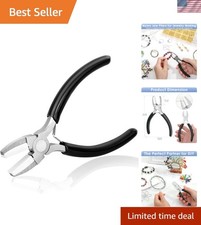 Ergonomic Nylon Jaw Pliers - Flat Nose Jewelry Making Tools for Scratch-Free Use