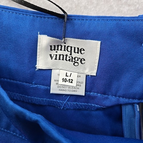 Unique Vintage Royal Blue Swing Skirt Size 10/12 - Picture 2 of 7