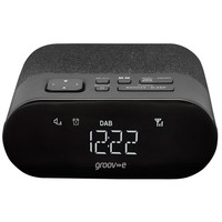 Groov-e Roma Alarm Clock Radio With DAB And FM Radio Black - GVCR03BK