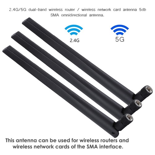 1pc Antenna 16CM 6DBi High Gain 2.4G/5G Dual-Band Network Card For ASUS - Photo 9/13