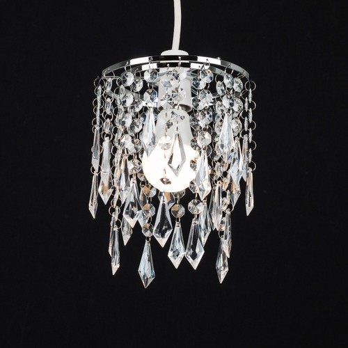 Ceiling Pendant Light Shade Easy Fit Lampshade Jewel Acrylic Droplets Crystal - Picture 12 of 27