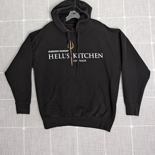 Felpa con cappuccio uomo Gordon Ramsay Hells Kitchen Lake Tahoe L/XL nera Go To Hell