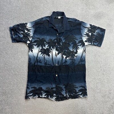 HAWAII Hemd Hawaiishirt Floral G-L Magnum Rockabilly Hawaiianer Aloha 19103 Blau