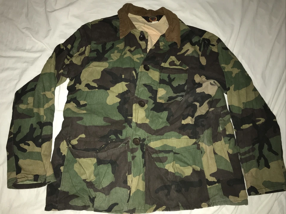 80s Blue bill by RedHead Mens Trebark Camouflage Full button up Hunting Jacket L - Image 3 of 4