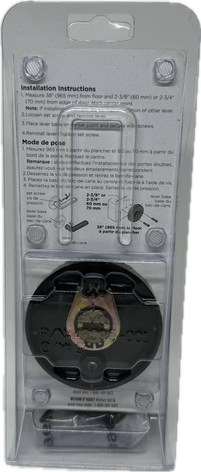 WISER MILAN MANIQUÍ PALANCA INACTIVA HIERRO NEGRO 9SHD120-042 SHD12 MIL514 RDT MS NUEVO Foto 4 de 4