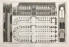 ANTIQUE ARCHITECTURAL ENGRAVING NOTRE DAME CATHEDRAL PARIS FRANCE