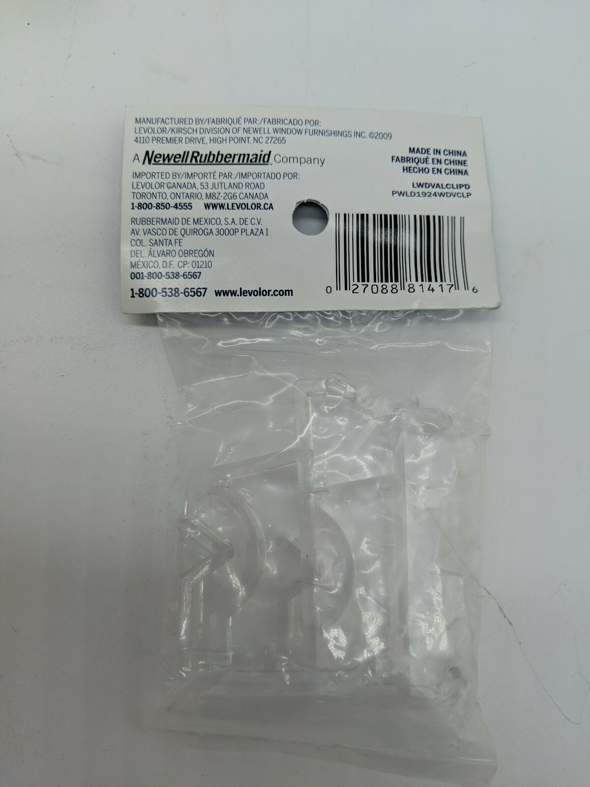 OEM Original LEVOLOR Faux Wood Blind Clear Valance Clips Pair 2" (181