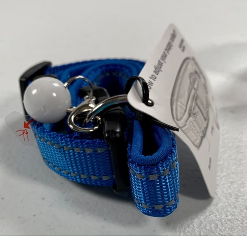 Mabrill collare per cane riflettente blu o viola nuovo imbottito nylon animale domestico regolabile - Foto 25 di 37