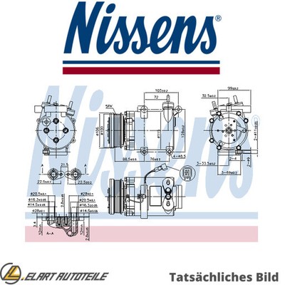 KOMPRESSOR KLIMAANLAGE FÜR FORD VOLVO FOCUS II CABRIOLET HWDA HWDB SHDB NISSENS