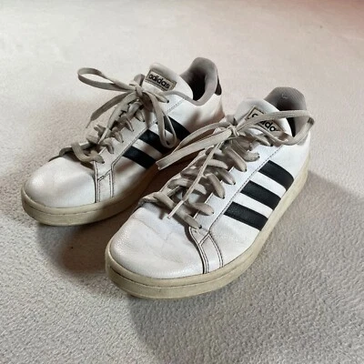 Adidas Grand Court Shoes Womens 8.5 White Athletic Leather Sneakers Shoe F36483 - Image 1 of 4
