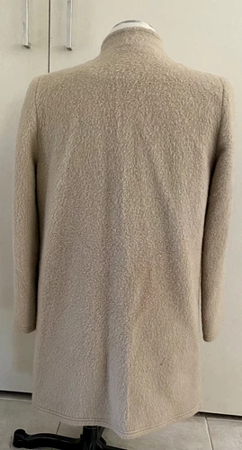 Vintage SANRO MELBOURNE Womens Jacket Coat Size 12 40% Wool 30% Mohair Beige - Picture 5 of 8