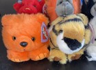 Vintage Puffkins Swibco Plush All W/ Tags - Mixed Lot Of 9 - Pumpkins Tiger Bear — photo 2
